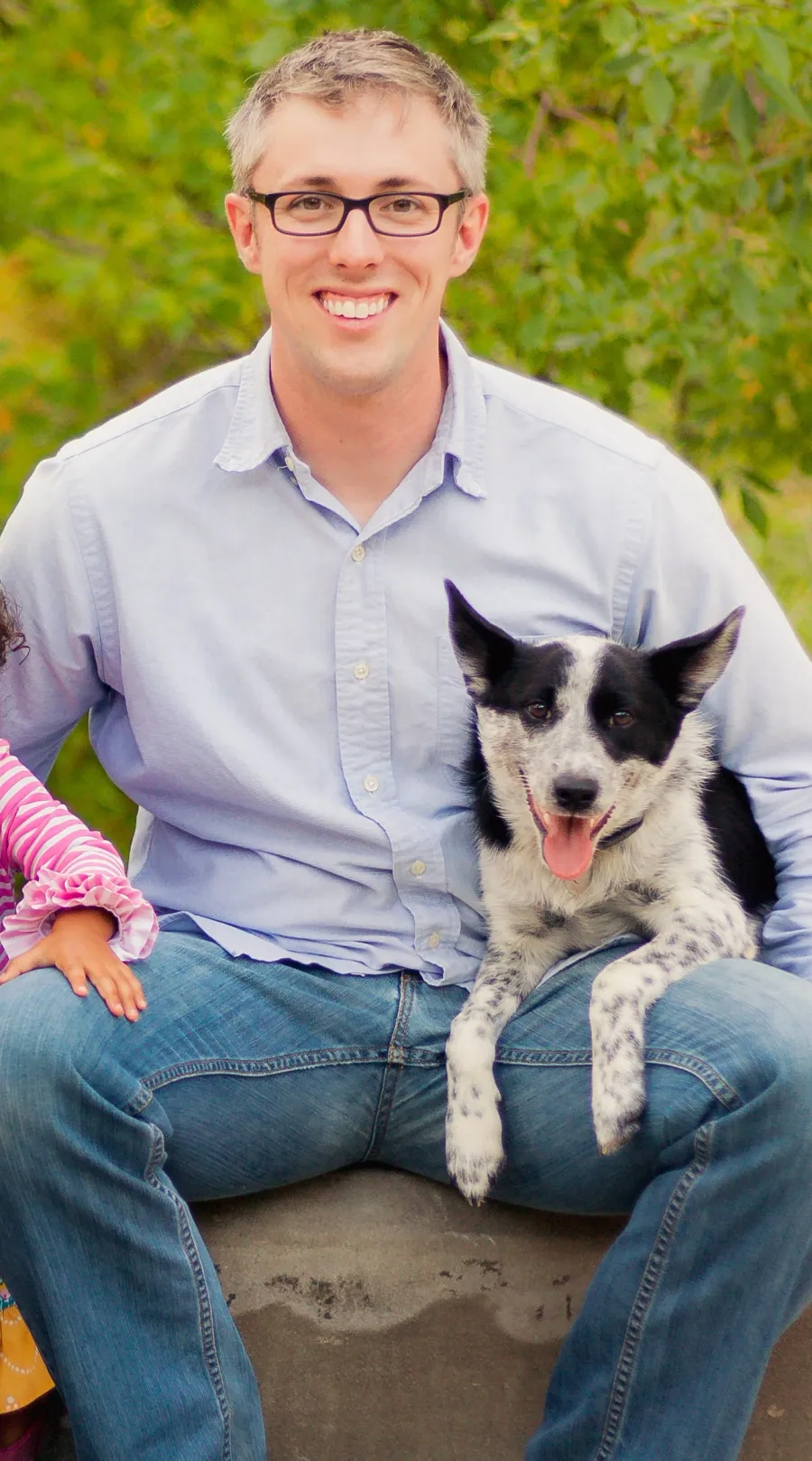 Ryan Leach, founder of BarkWhiz, with his dog